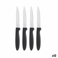 Messerset Kinvara Schwarz Silberfarben Edelstahl Kunststoff 19,5 x 2 x 1 cm 12,5 x 26,5 x 1 cm (12 Stück)