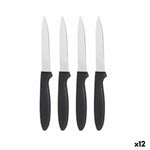 Messerset Kinvara Schwarz Silberfarben Edelstahl Kunststoff 19,5 x 2 x 1 cm 12,5 x 26,5 x 1 cm (12 Stück)