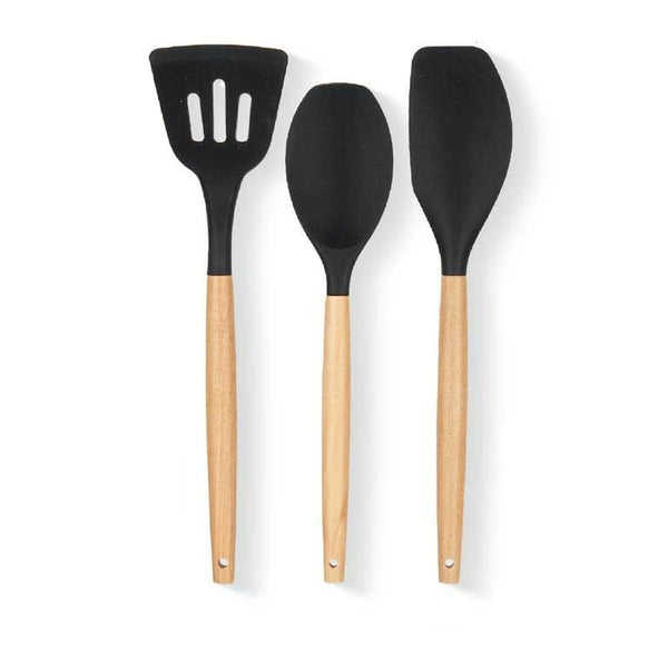 Küchenutensilien Set Kinvara Holz Silikon 20 x 32 x 4 cm 20 x 37 x 3,5 cm (6 Stück)