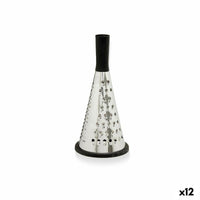 Reibe Kinvara Schwarz Silberfarben Silber Edelstahl ABS TPR 11,5 x 24,5 x 11,5 cm (12 Stück)
