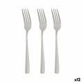 Gabel-Set Kinvara Silberfarben Edelstahl 2,5 x 21,3 x 0,3 cm 6 x 23 x 2,5 cm (12 Stück)