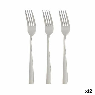 Gabel-Set Kinvara Silberfarben Edelstahl 2,5 x 21,3 x 0,3 cm 6 x 23 x 2,5 cm (12 Stück)