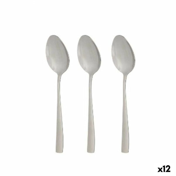 Löffel-Set Kinvara Silberfarben Edelstahl 21 x 4,5 x 2,5 cm 6 x 23 x 2,5 cm 4,3 x 20,8 x 0,3 cm (12 Stück)