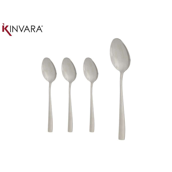 Löffel-Set Kinvara Silberfarben Edelstahl 21 x 4,5 x 2,5 cm 6 x 23 x 2,5 cm 4,3 x 20,8 x 0,3 cm (12 Stück)