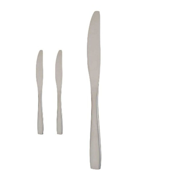 Messerset Kinvara Silberfarben Edelstahl 55,5 x 2 x 0,5 cm 6 x 24,5 x 1 cm 2 x 22,5 x 0,3 cm (12 Stück)