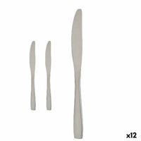 Messerset Kinvara Silberfarben Edelstahl 55,5 x 2 x 0,5 cm 6 x 24,5 x 1 cm 2 x 22,5 x 0,3 cm (12 Stück)