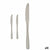 Messerset Kinvara Silberfarben Edelstahl 55,5 x 2 x 0,5 cm 6 x 24,5 x 1 cm 2 x 22,5 x 0,3 cm (12 Stück)