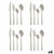 Besteck-Set Kinvara KT214012 Silberfarben Edelstahl Mattierend (6 Stück)