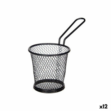 Körbchen für Finger-Food Kinvara Schwarz Metall 15 x 11,5 x 8 cm 16 x 11,5 x 8 cm (12 Stück)