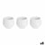 Blumentopfset Ibergarden ES0101221S3 Weiß Kunststoff 6,2 x 6,2 x 6,6 cm (8 Stück)