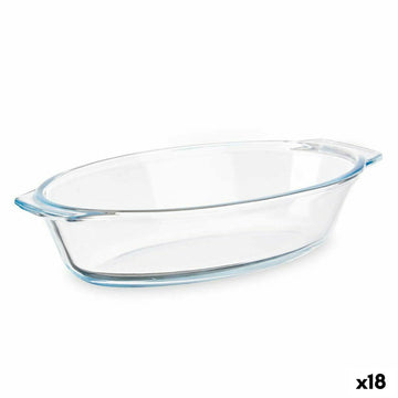 Kochschüssel Vivalto T7-07 T7-07 Durchsichtig Borosilikatglas 700 ml 23,6 x 5,3 x 13 cm Mit Griffen (18 Stück)