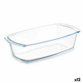 Kochschüssel Vivalto T12-18 T12-18 Durchsichtig Borosilikatglas 1,6 L 27 x 7,2 x 14 cm Mit Griffen (12 Stück)