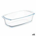 Kochschüssel Vivalto T12-18 T12-18 Durchsichtig Borosilikatglas 1,6 L 27 x 7,2 x 14 cm Mit Griffen (12 Stück)