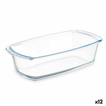 Kochschüssel Vivalto T12-18 T12-18 Durchsichtig Borosilikatglas 1,6 L 27 x 7,2 x 14 cm Mit Griffen (12 Stück)