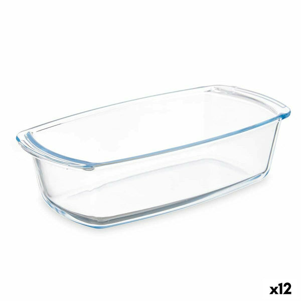 Kochschüssel Vivalto T12-18 T12-18 Durchsichtig Borosilikatglas 1,6 L 27 x 7,2 x 14 cm Mit Griffen (12 Stück)