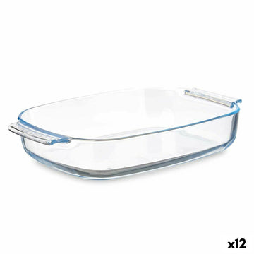 Kochschüssel Vivalto T3-27 T3-27 Durchsichtig Borosilikatglas 2,7 L 34,4 x 6,1 x 22,3 cm Mit Griffen (12 Stück)