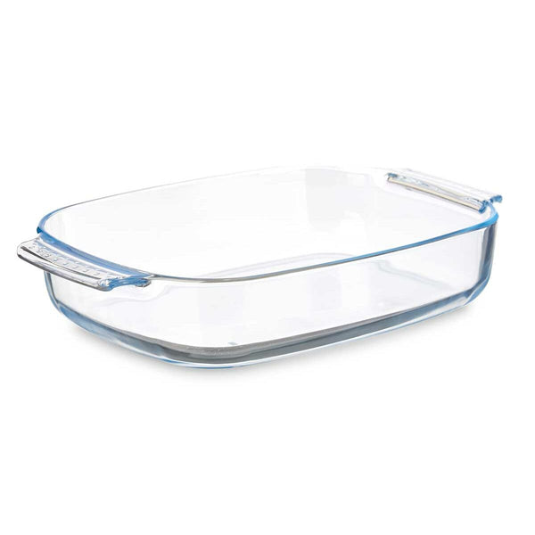 Kochschüssel Vivalto T3-38 T3-38 Durchsichtig Borosilikatglas 3,8 L 38 x 6,5 x 25,4 cm Mit Griffen (6 Stück)