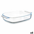 Kochschüssel Vivalto T3-38 T3-38 Durchsichtig Borosilikatglas 3,8 L 38 x 6,5 x 25,4 cm Mit Griffen (6 Stück)