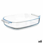 Kochschüssel Vivalto T3-38 T3-38 Durchsichtig Borosilikatglas 3,8 L 38 x 6,5 x 25,4 cm Mit Griffen (6 Stück)