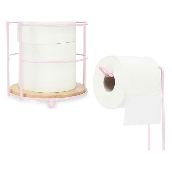 Toilettenpapierrollenhalterung Berilo Rosa 16,5 x 63,5 x 16,5 cm (4 Stück)
