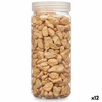 Deko-Steine Gift Decor Beige 10 - 20 mm 700 g 6,2 x 15,3 x 6,2 cm 6,5 x 15,8 x 6,5 cm (12 Stück)