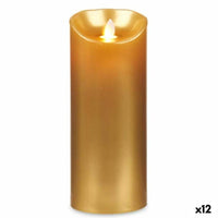 LED Kerze Gold 8 x 8 x 20 cm (12 Stück)