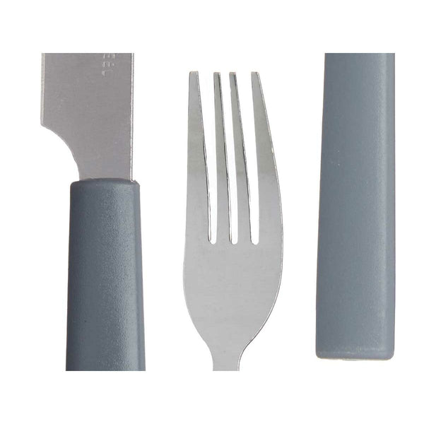 Besteck-Set Kinvara Grau Silberfarben Edelstahl Kunststoff 22,5 x 37,5 x 4,5 cm (6 Stück)