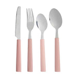 Besteck-Set Kinvara Rosa Silberfarben Edelstahl Kunststoff 22,5 x 37,5 x 4,5 cm 23 x 38 x 5 cm (6 Stück)