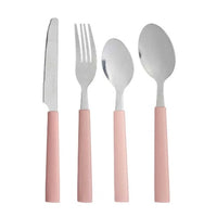 Besteck-Set Kinvara Rosa Silberfarben Edelstahl Kunststoff 22,5 x 37,5 x 4,5 cm 23 x 38 x 5 cm (6 Stück)
