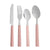 Besteck-Set Kinvara Rosa Silberfarben Edelstahl Kunststoff 22,5 x 37,5 x 4,5 cm 23 x 38 x 5 cm (6 Stück)