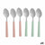 Löffel-Set Kinvara CN-KT166096-1S grün Rosa Silberfarben Edelstahl Kunststoff 18,7 cm (12 Stück)