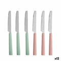 Messerset Kinvara grün Rosa Silberfarben Edelstahl Kunststoff 9 x 28,3 x 3 cm (12 Stück)