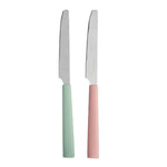 Messerset Kinvara grün Rosa Silberfarben Edelstahl Kunststoff 9 x 28,3 x 3 cm (12 Stück)