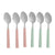 Dessertlöffel Set Kinvara grün Rosa Silberfarben Edelstahl Kunststoff 15,7 cm 9 x 24 x 3 cm Nachtisch (12 Stück)