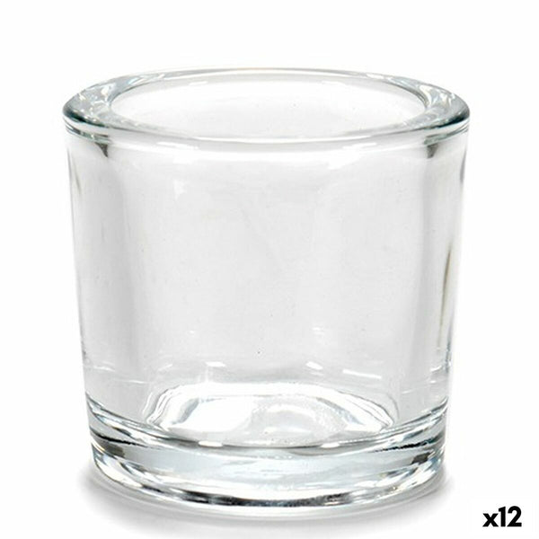 Kerzenschale Gift Decor Durchsichtig Glas 6,5 x 6 x 6,5 cm (12 Stück)