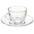 Tasse mit Untertasse Vivalto S12212/BHA S12212/BHA Durchsichtig Glas 85 ml (6 Stück)