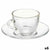 Tasse mit Untertasse Vivalto S12212/BHA S12212/BHA Durchsichtig Glas 85 ml (6 Stück)