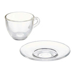 Tasse mit Untertasse Vivalto S12212/BHA S12212/BHA Durchsichtig Glas 85 ml (6 Stück)