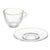 Tasse mit Untertasse Vivalto S12212/BHA S12212/BHA Durchsichtig Glas 85 ml (6 Stück)