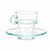Tasse mit Untertasse Vivalto 41087 41087 Durchsichtig Glas 90 ml (6 Stück)