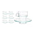 Tasse mit Untertasse Vivalto 41087 41087 Durchsichtig Glas 90 ml (6 Stück)