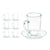Tasse mit Untertasse Vivalto 41089 41089 Durchsichtig Glas 200 ml (6 Stück)