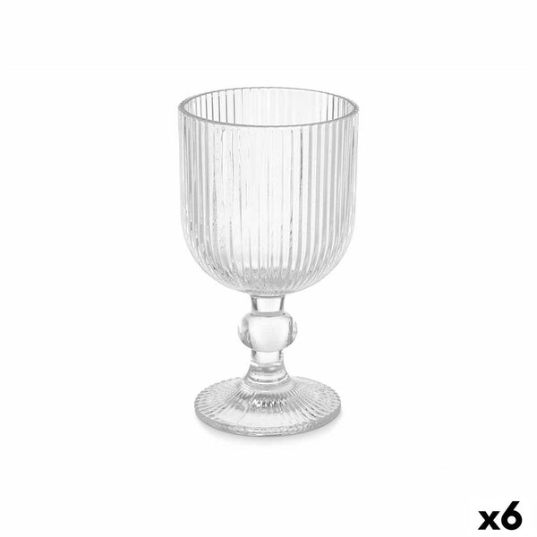 Weinglas Vivalto OCT-DK80005S OCT-DK80005S Durchsichtig Glas 260 ml Streifen (6 Stück)