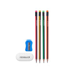 Bleistifte Set Pincello 476 Gelb Rot grün Spitzer Radiergummi (12 Stück)