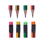 Bleistifte Set Pincello 476 Gelb Rot grün Spitzer Radiergummi (12 Stück)