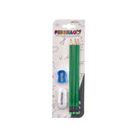 Bleistifte Set Pincello 477 Blau Rot grün Orange Spitzer Radiergummi (12 Stück)