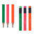 Bleistifte Set Pincello 477 Blau Rot grün Orange Spitzer Radiergummi (12 Stück)