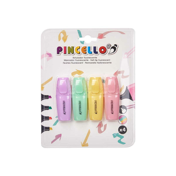 Fluoreszenzmarker-Set Pincello Gelb Bunt Rosa Violett Minze (12 Stück)