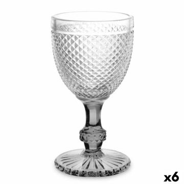 Weinglas Vivalto PR16809B/BHA6 SMOKE PR16809B/BHA6 SMOKE Durchsichtig Anthrazit Glas 330 ml Diamant (6 Stück)