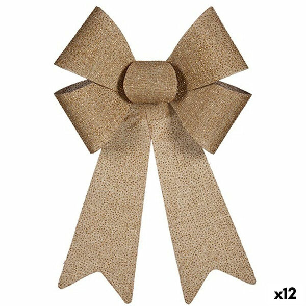 Schleife Krist+ Gold 26 x 34 x 5 cm (12 Stück)